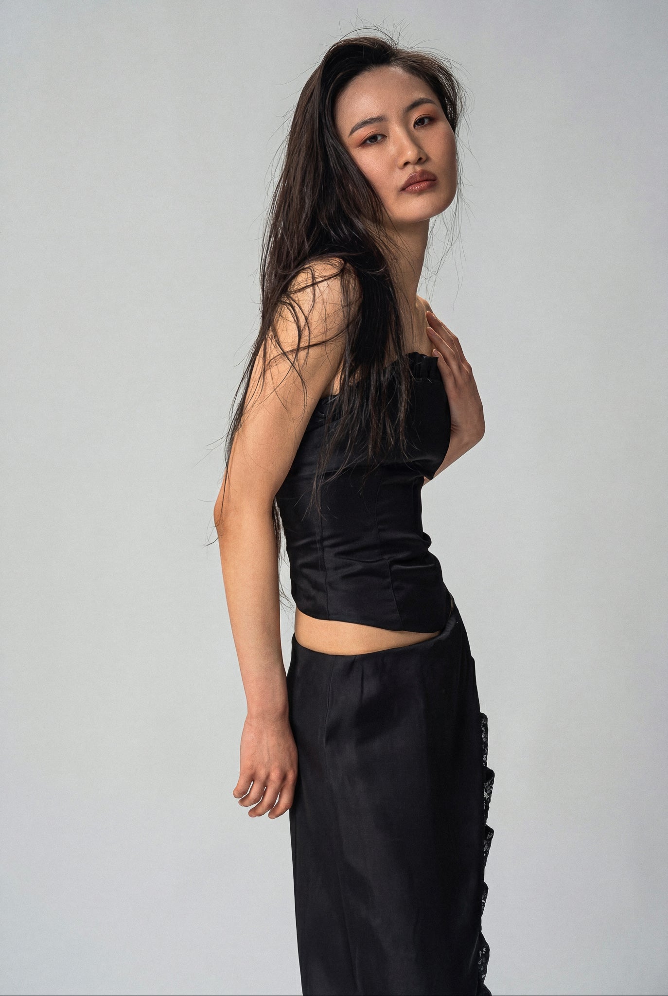 Diagonal Wrap Pants