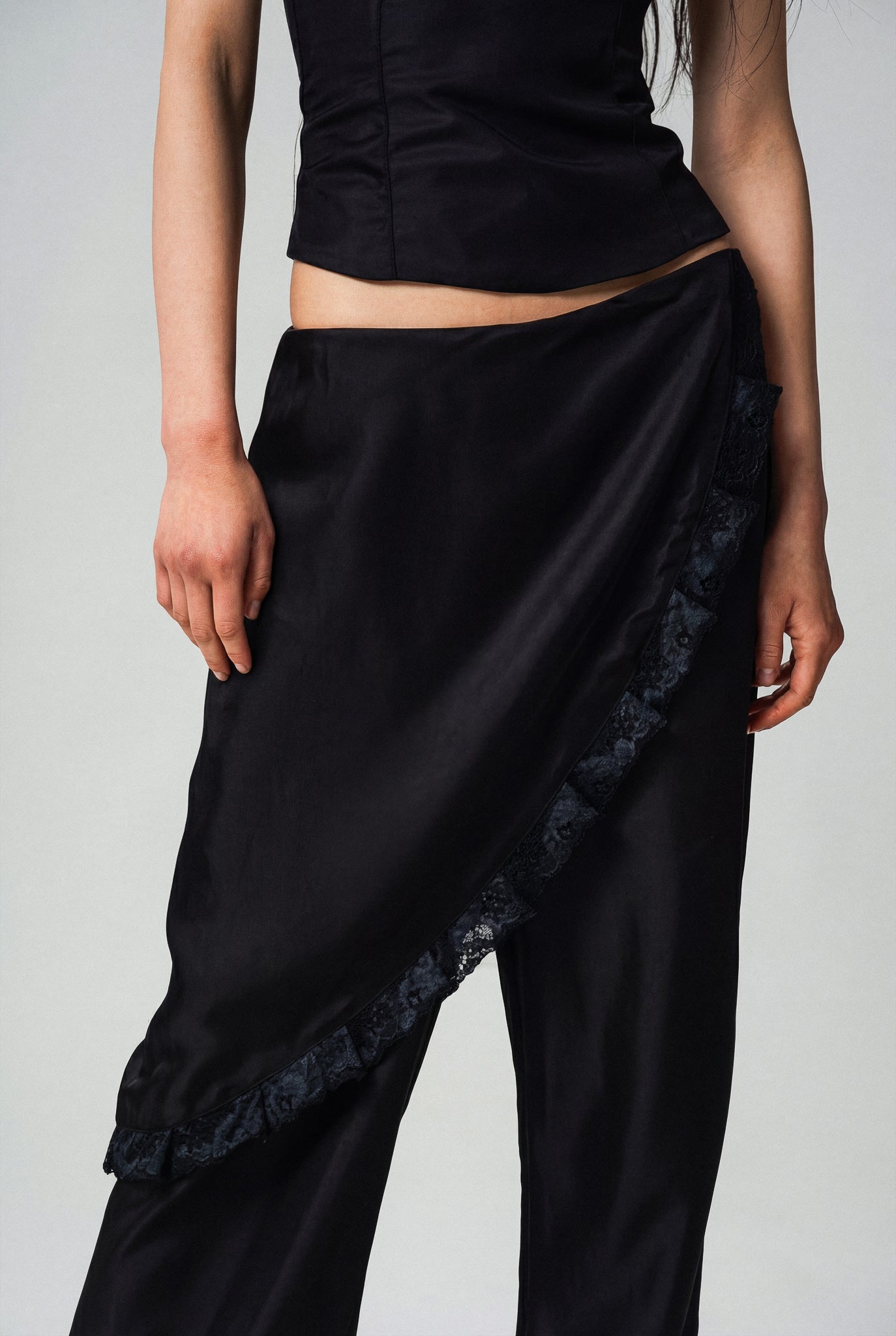 Diagonal Wrap Pants