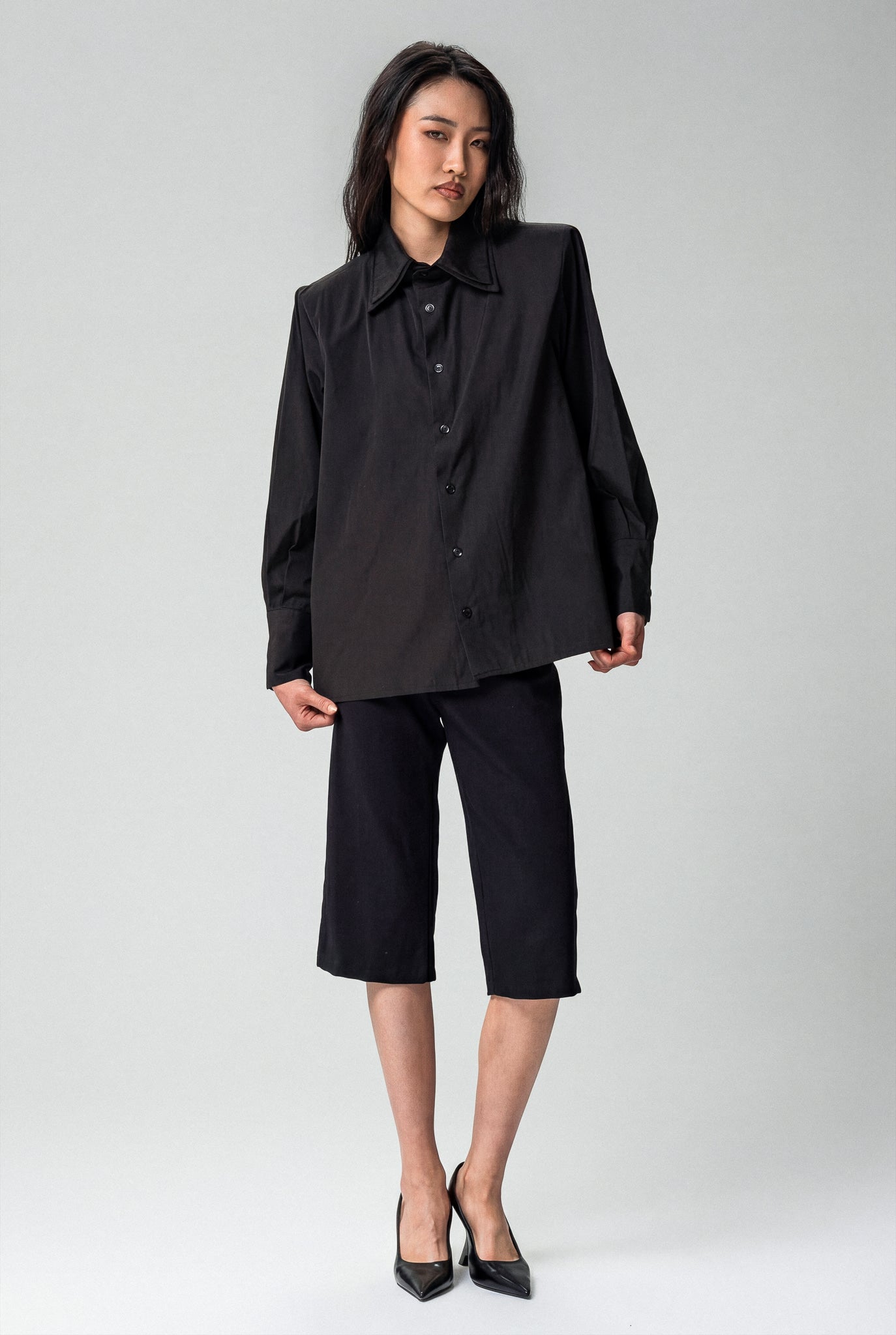 Oversized Double Collar Shirt